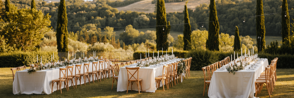 bruiloft-italië-diner-toscane-cipressen